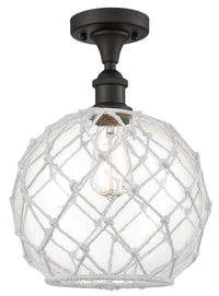 Ballston Semi-Flush Mount White Chrome