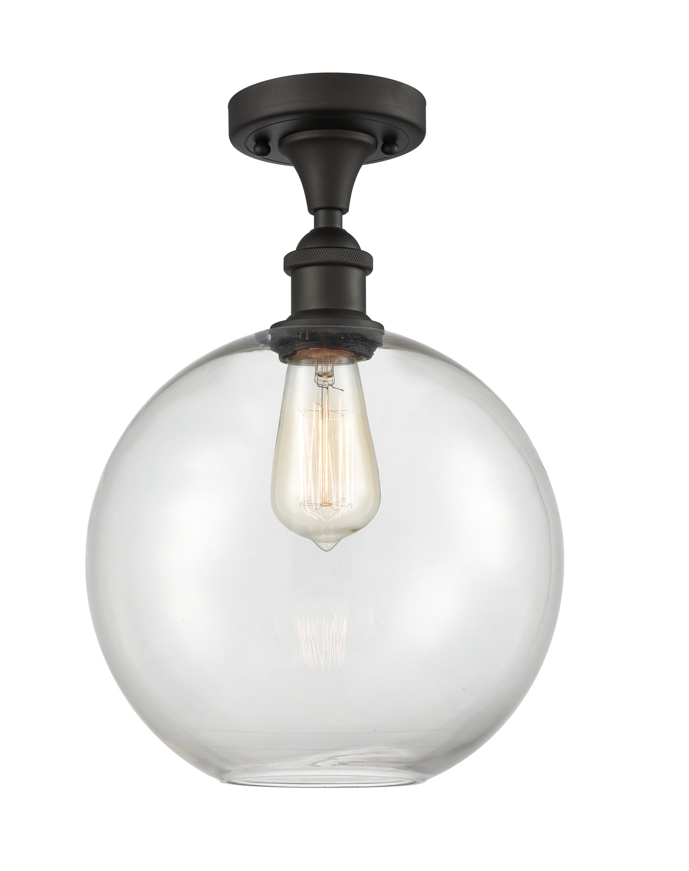 Ballston Semi-Flush Mount White Chrome