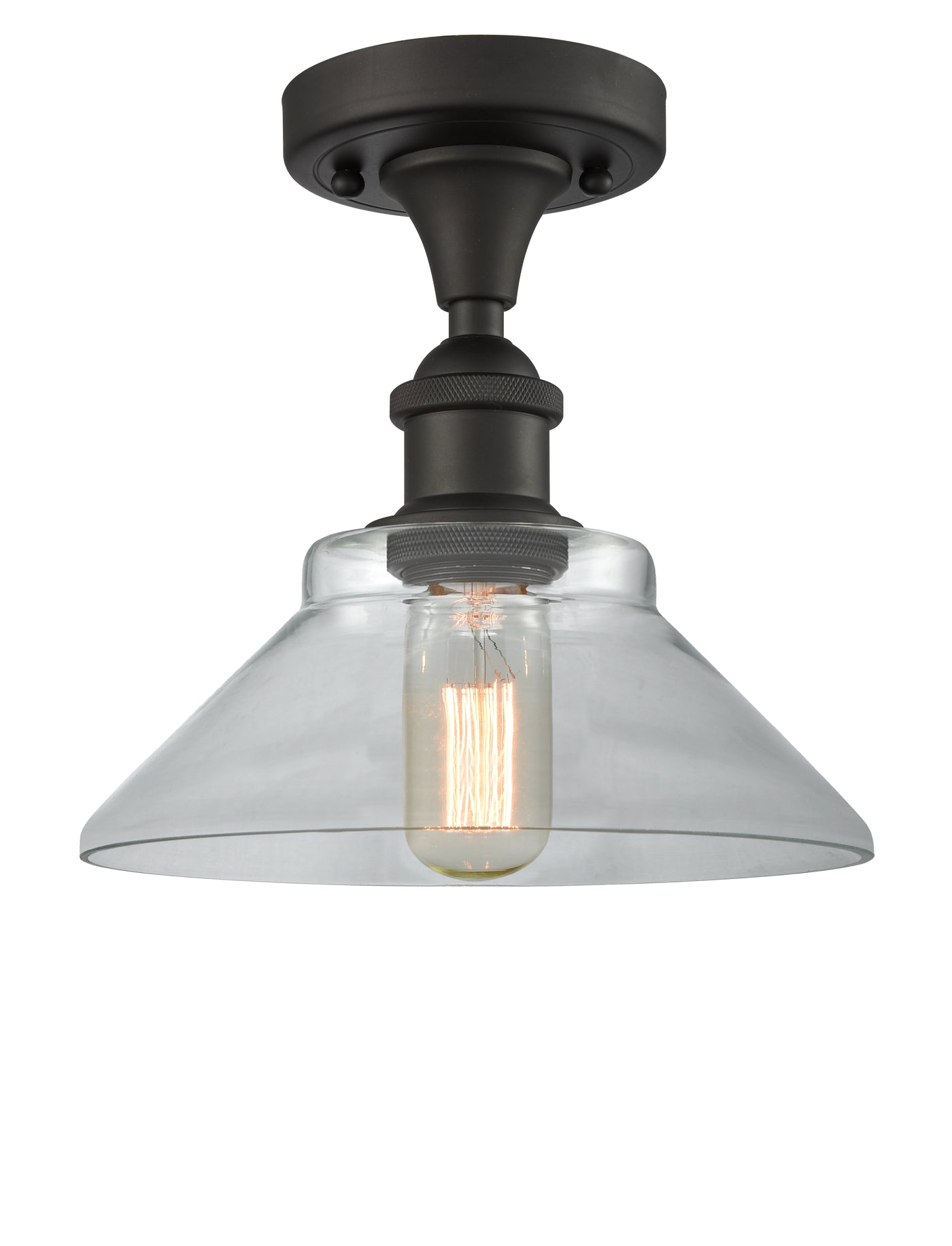 Ballston Semi-Flush Mount White Cast Brass
