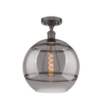 Ballston Semi-Flush Mount White Chrome