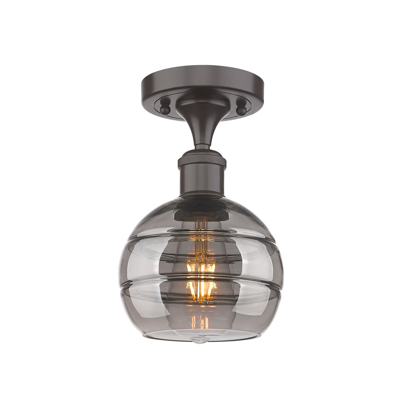 Ballston Semi-Flush Mount White Glass