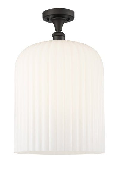 Ballston Semi-Flush Mount White Chrome
