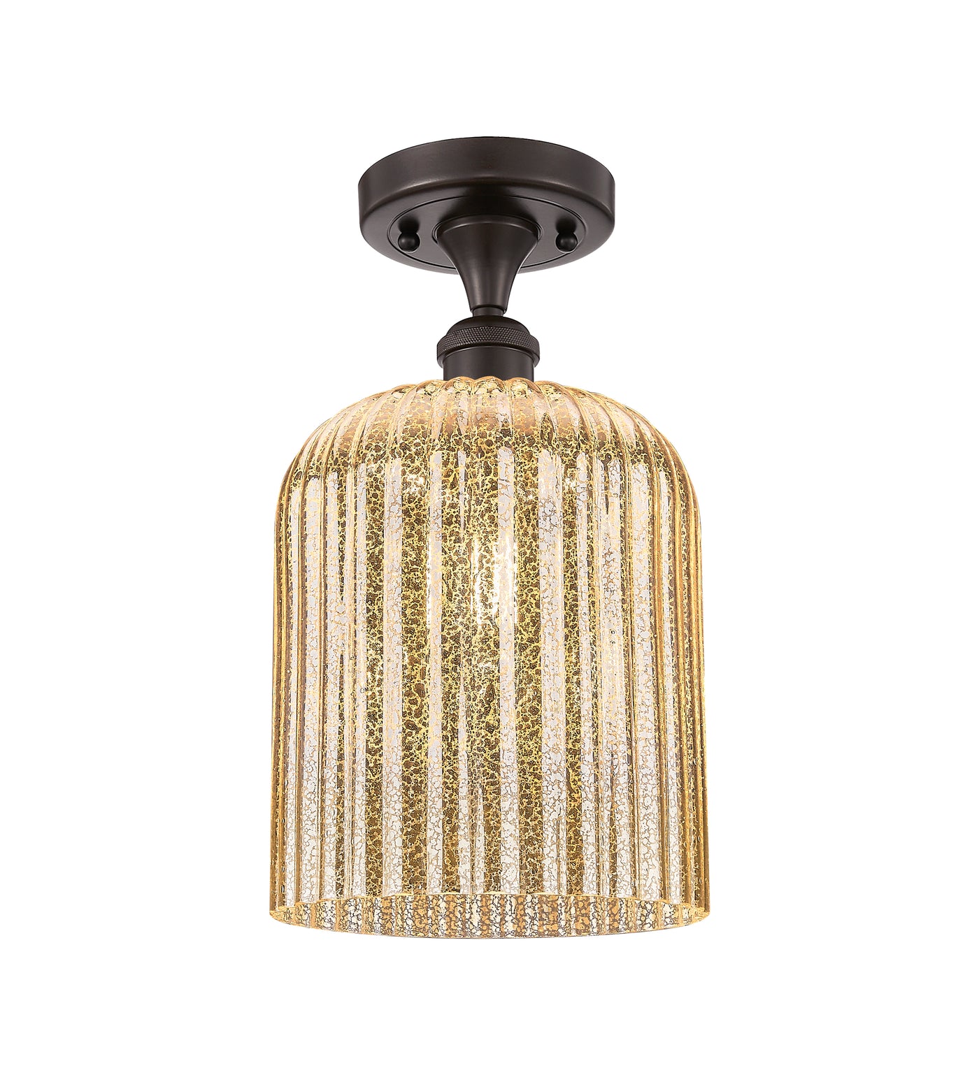 Ballston Semi-Flush Mount White Chrome