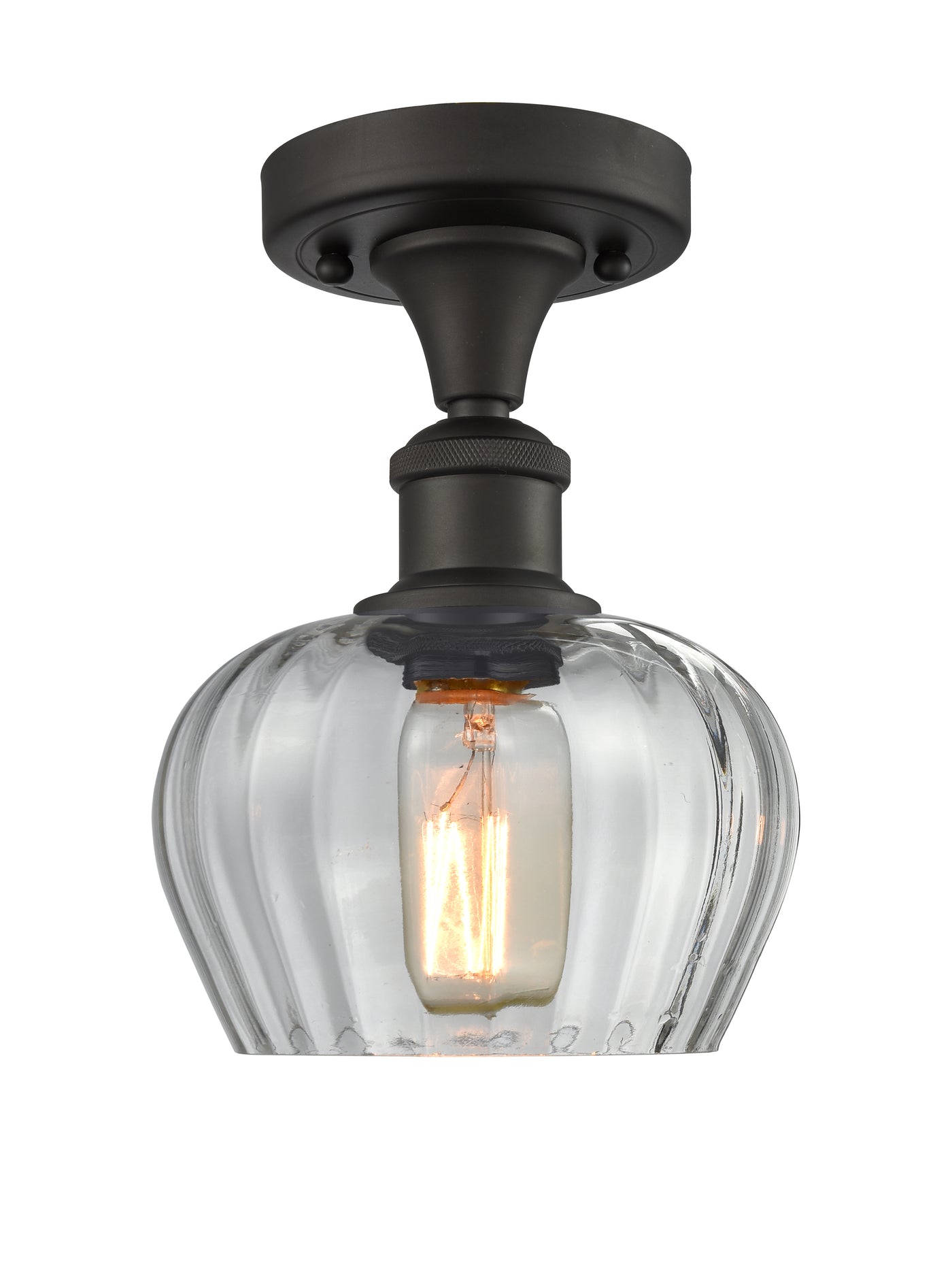 Ballston Semi-Flush Mount White Chrome