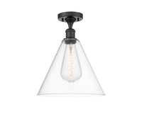 Ballston Semi-Flush Mount White Chrome Brass