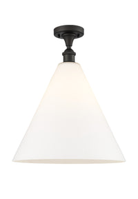 Ballston Semi-Flush Mount White Chrome