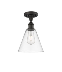 Ballston Semi-Flush Mount White Polished Chrome