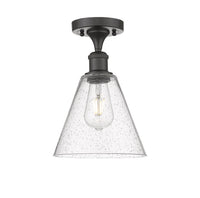Ballston Semi-Flush Mount White Polished Chrome