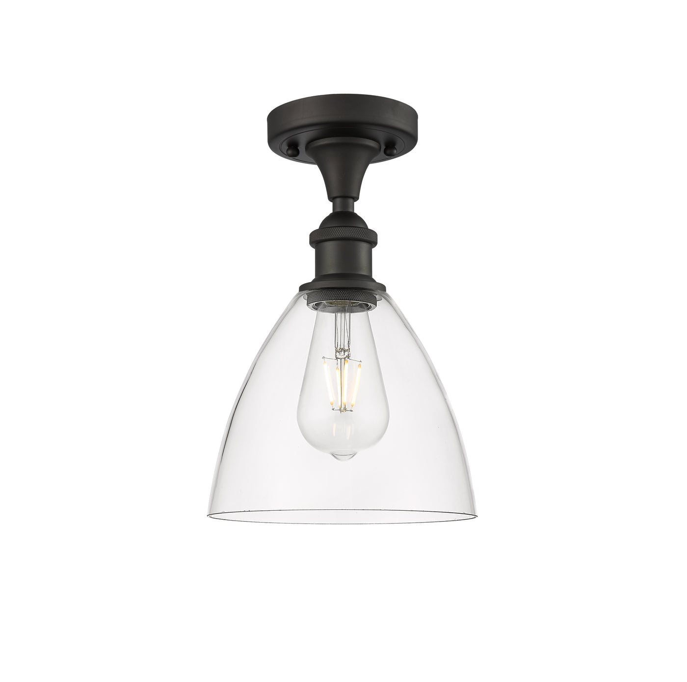Ballston Semi-Flush Mount Cast Brass Chrome