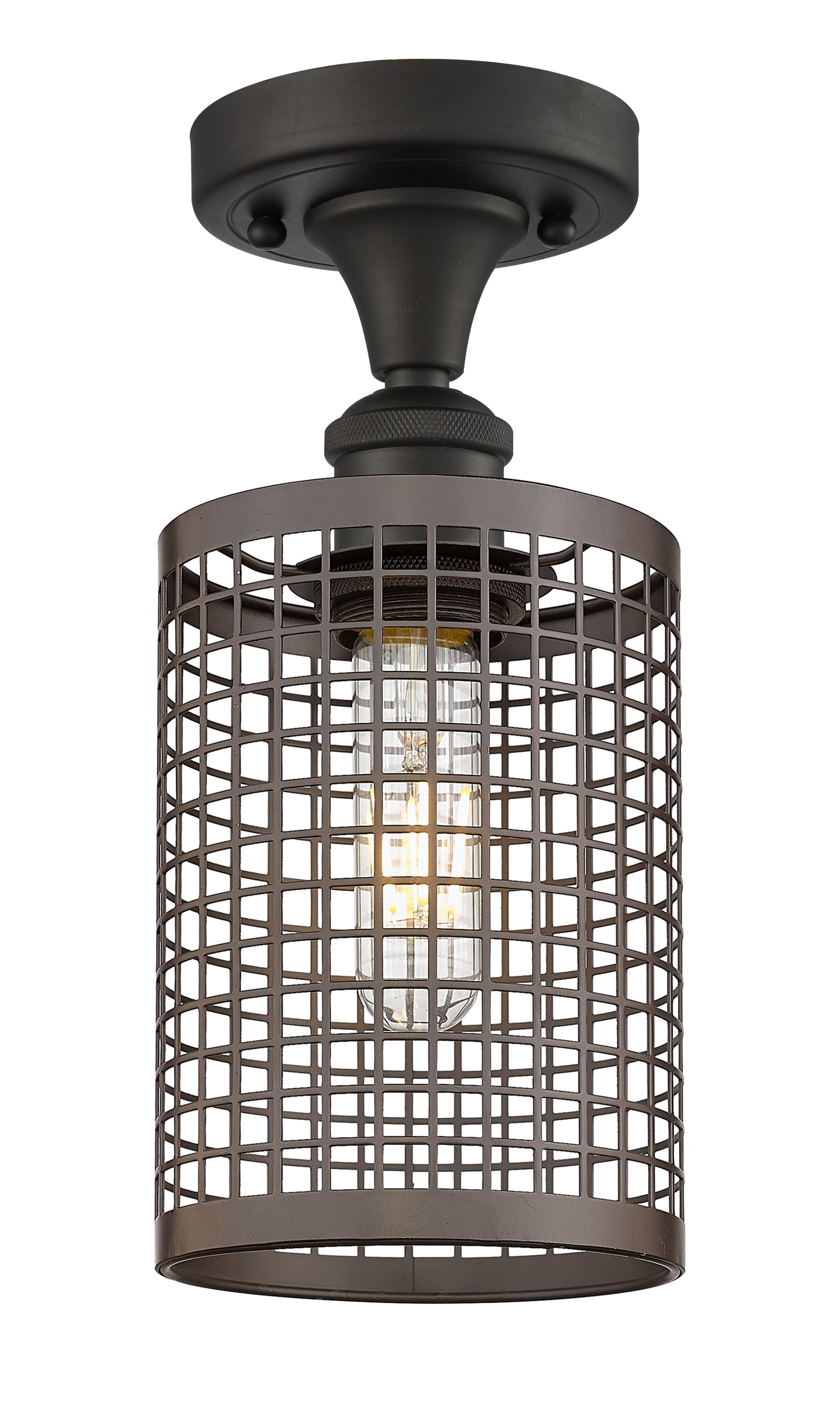 Ballston Semi-Flush Mount Polished Nickel