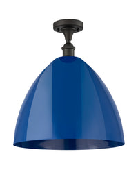 Ballston Semi-Flush Mount White Chrome Brass