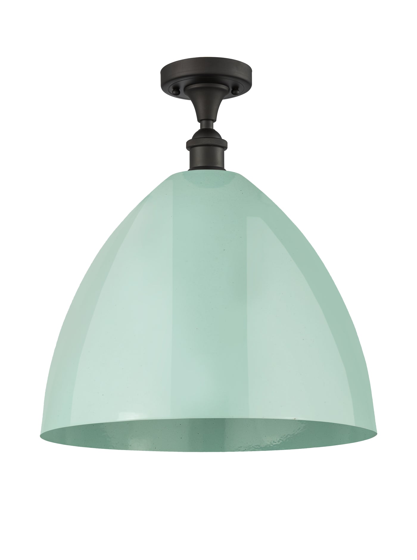 Ballston Semi-Flush Mount White Chrome Brass