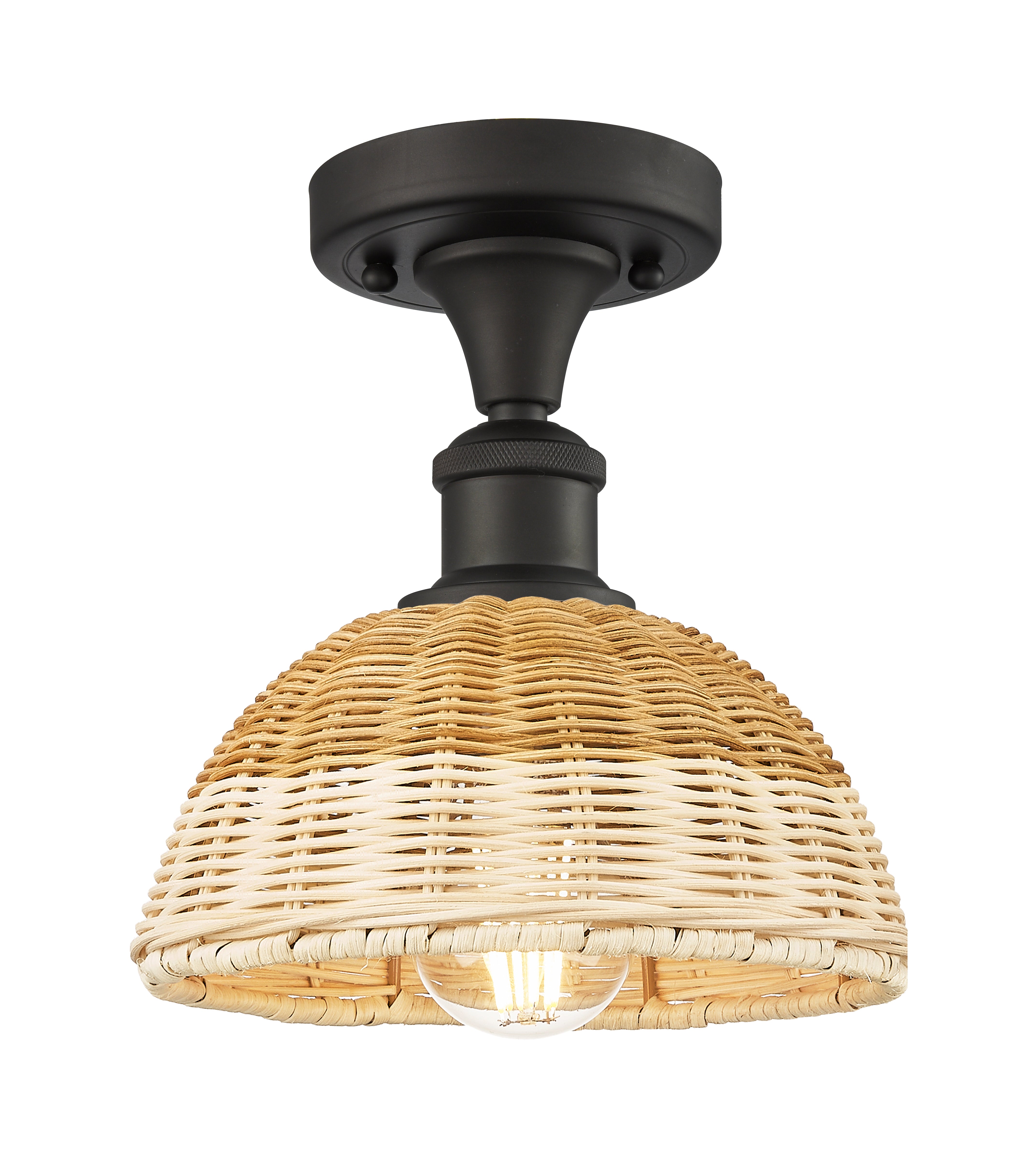 Ballston Semi-Flush Mount Brushed Satin Nickel