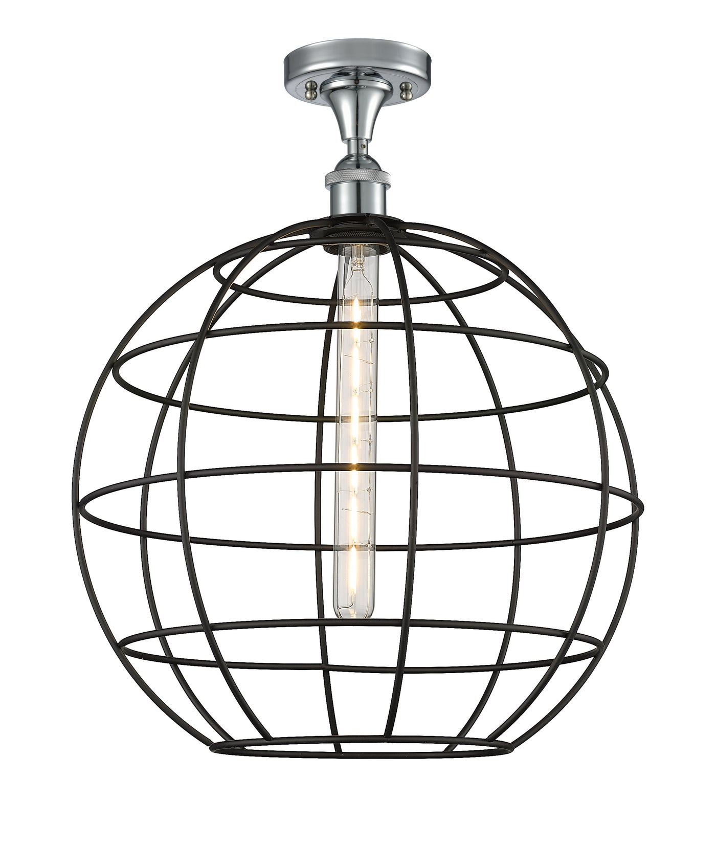 Ballston Semi-Flush Mount Satin Nickel