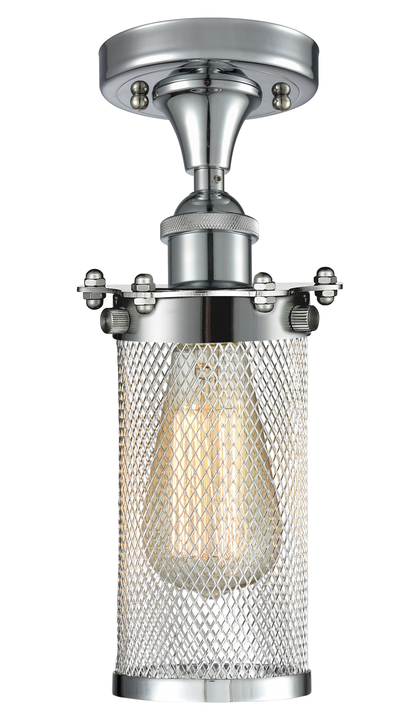 Austere Semi-Flush Mount 11.25 Inch Satin Nickel