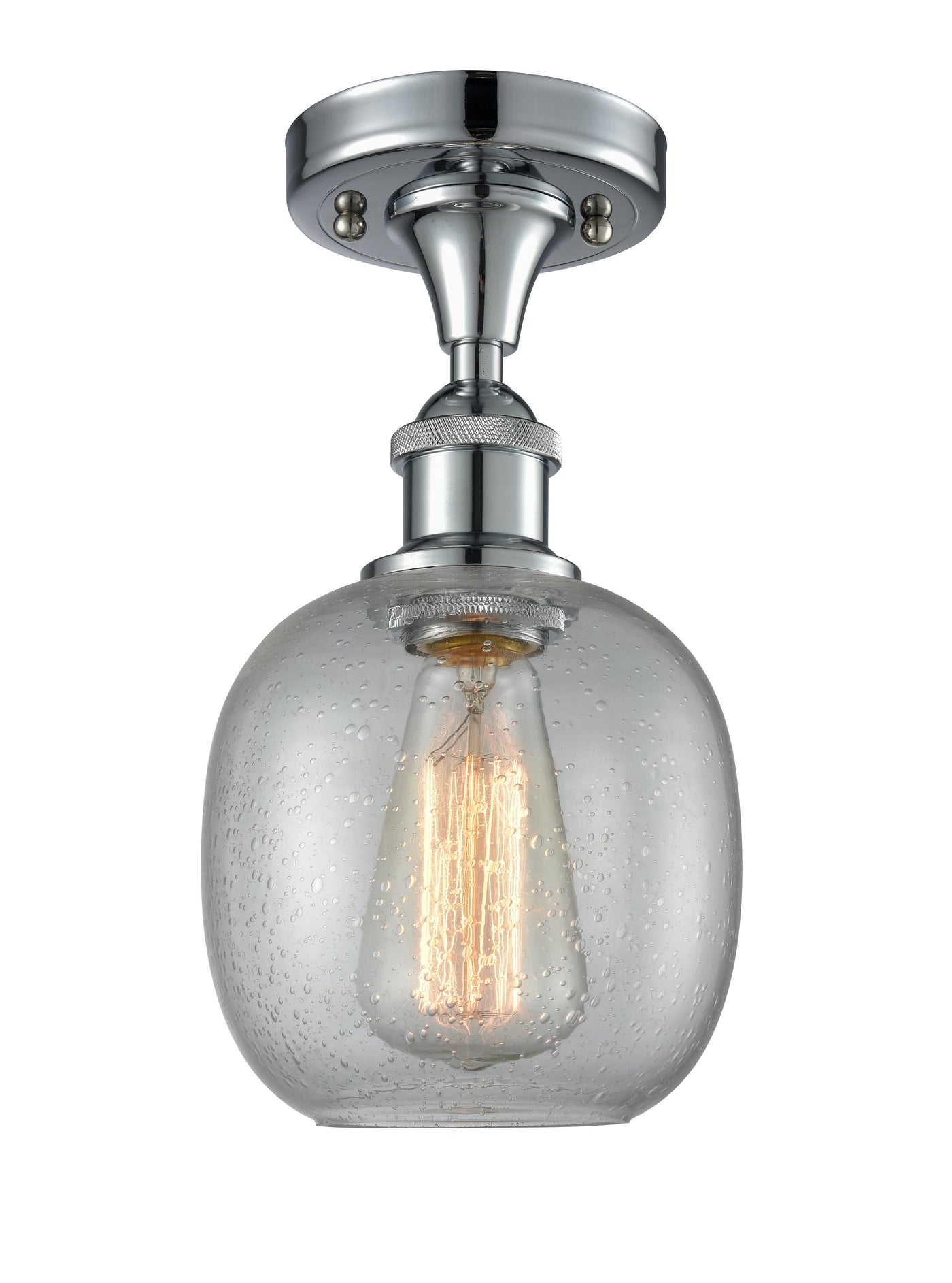 Ballston Semi-Flush Mount Satin Nickel 8 Inch