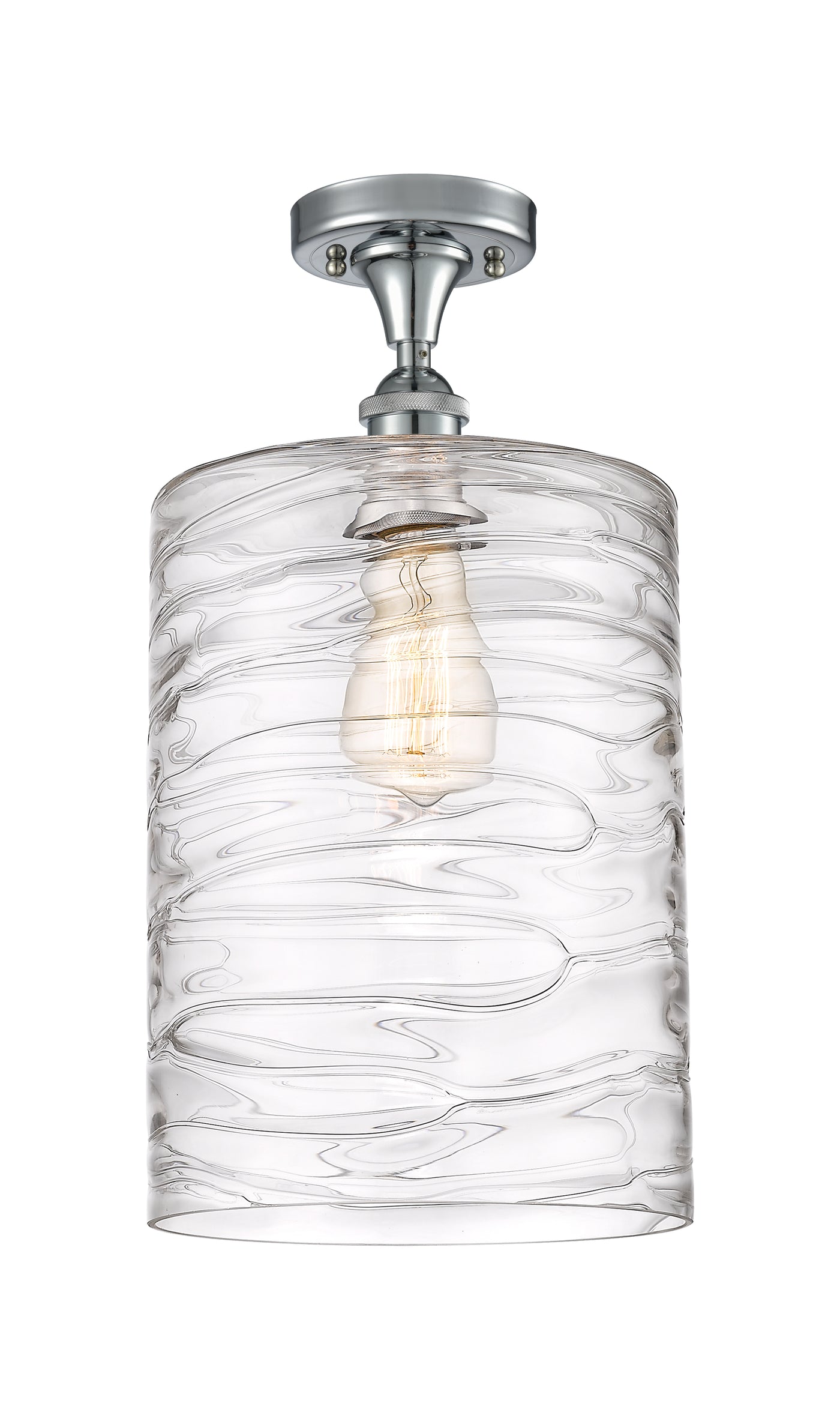 Ballston Semi-Flush Mount White Chrome
