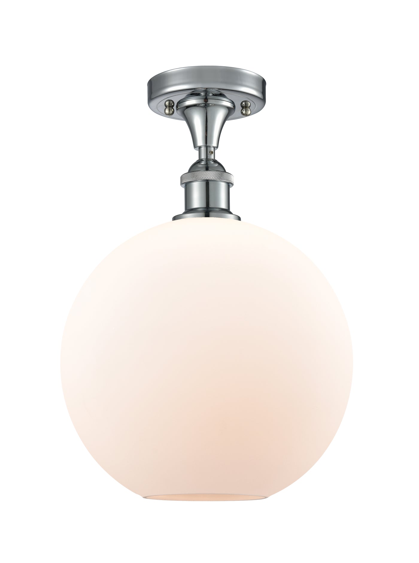 Ballston Semi-Flush Mount White Chrome Finish