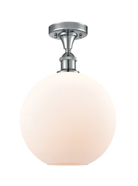Ballston Semi-Flush Mount White Chrome Finish
