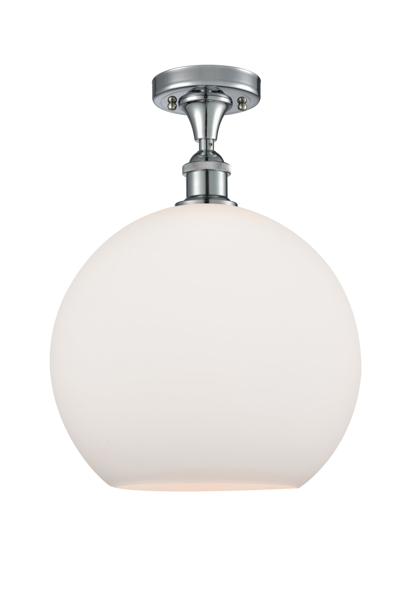 Ballston Semi-Flush Mount White Chrome