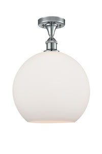 Ballston Semi-Flush Mount White Chrome