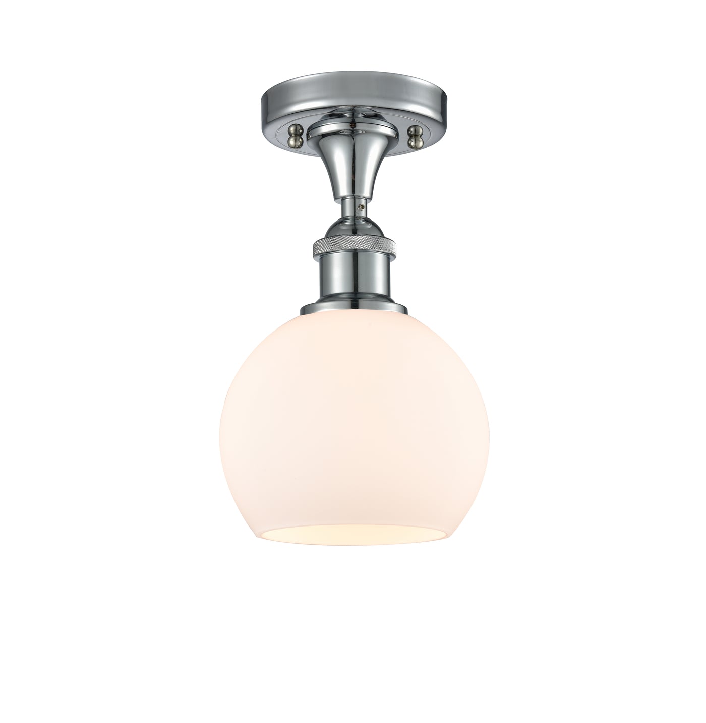 Ballston Semi-Flush Mount White Chrome