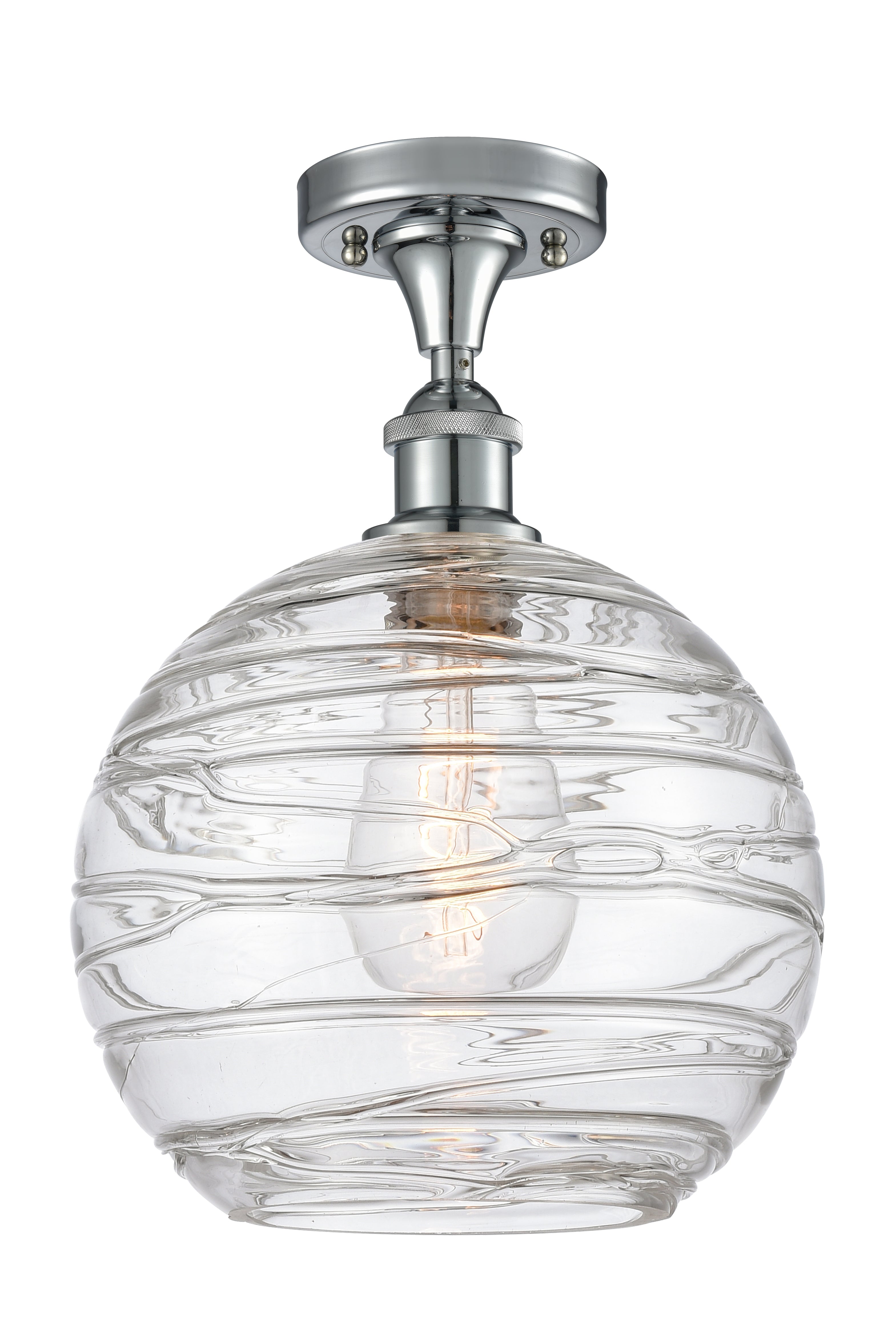 Ballston Semi-Flush Mount White Finish