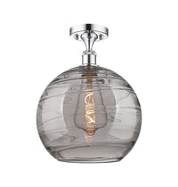 Ballston Semi-Flush Mount Chrome White