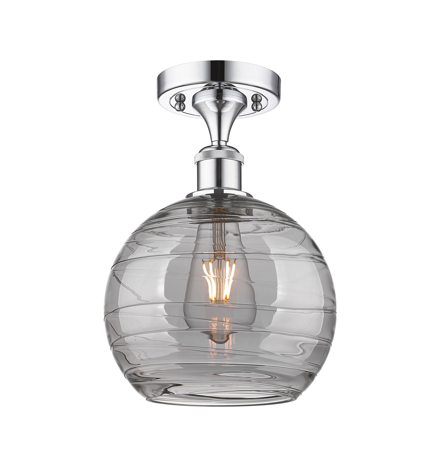 Ballston Semi-Flush Mount White Chrome