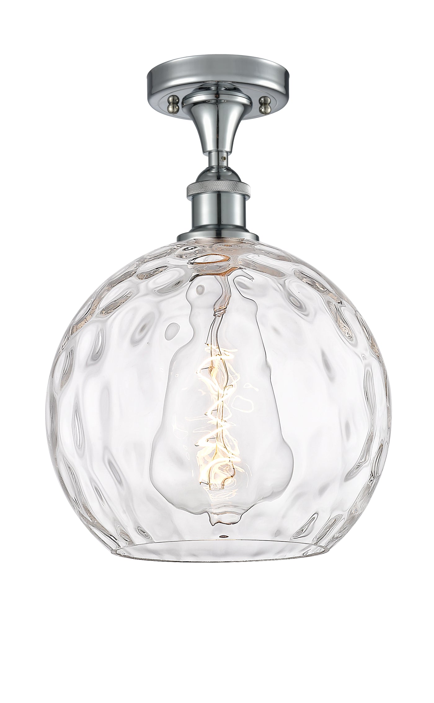 Ballston Semi-Flush Mount White Chrome