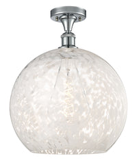 Ballston Semi-Flush Mount White Polished Chrome