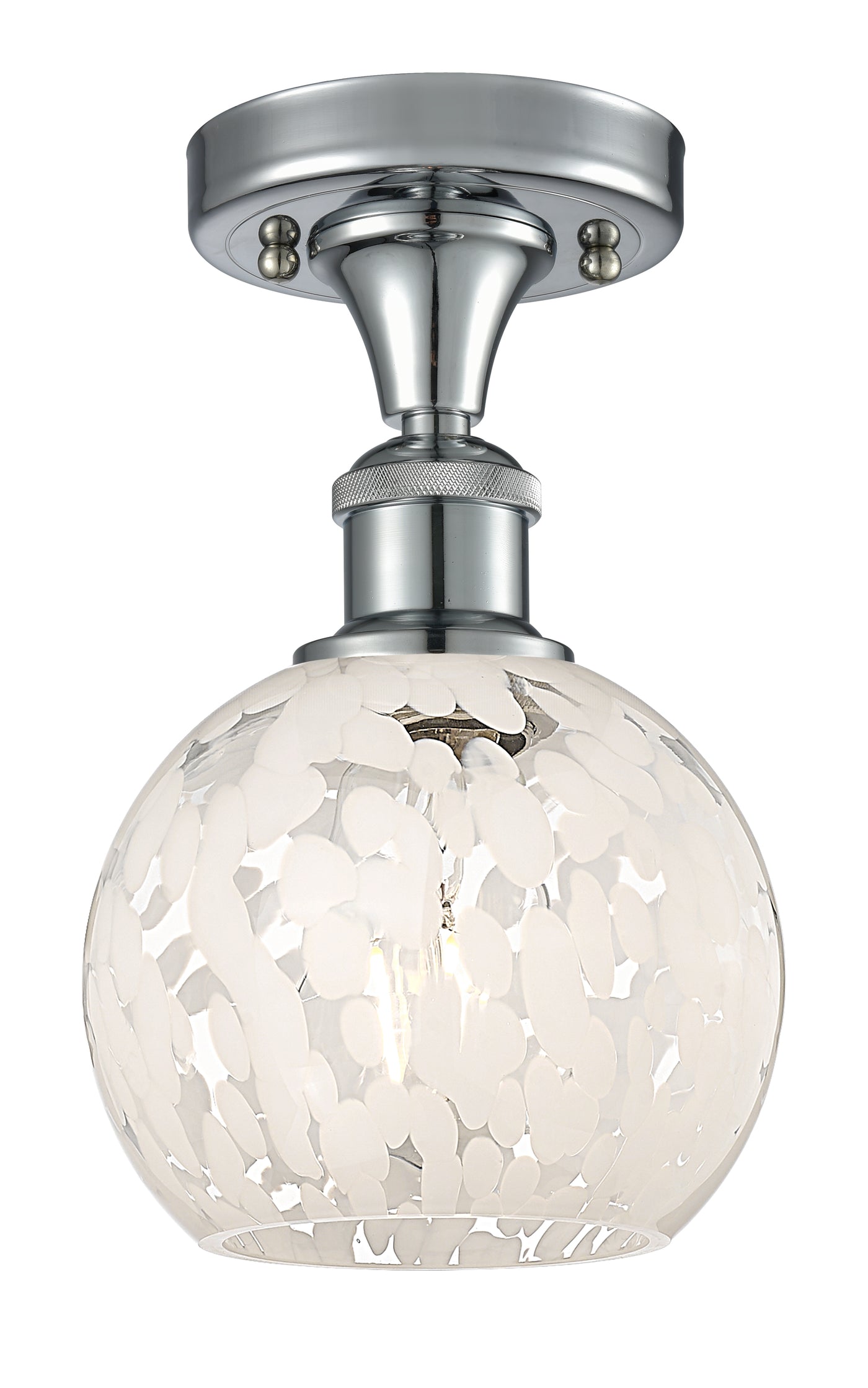 Ballston Semi-Flush Mount White Polished