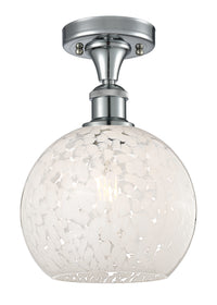 Ballston Semi-Flush Mount White Polished Chrome
