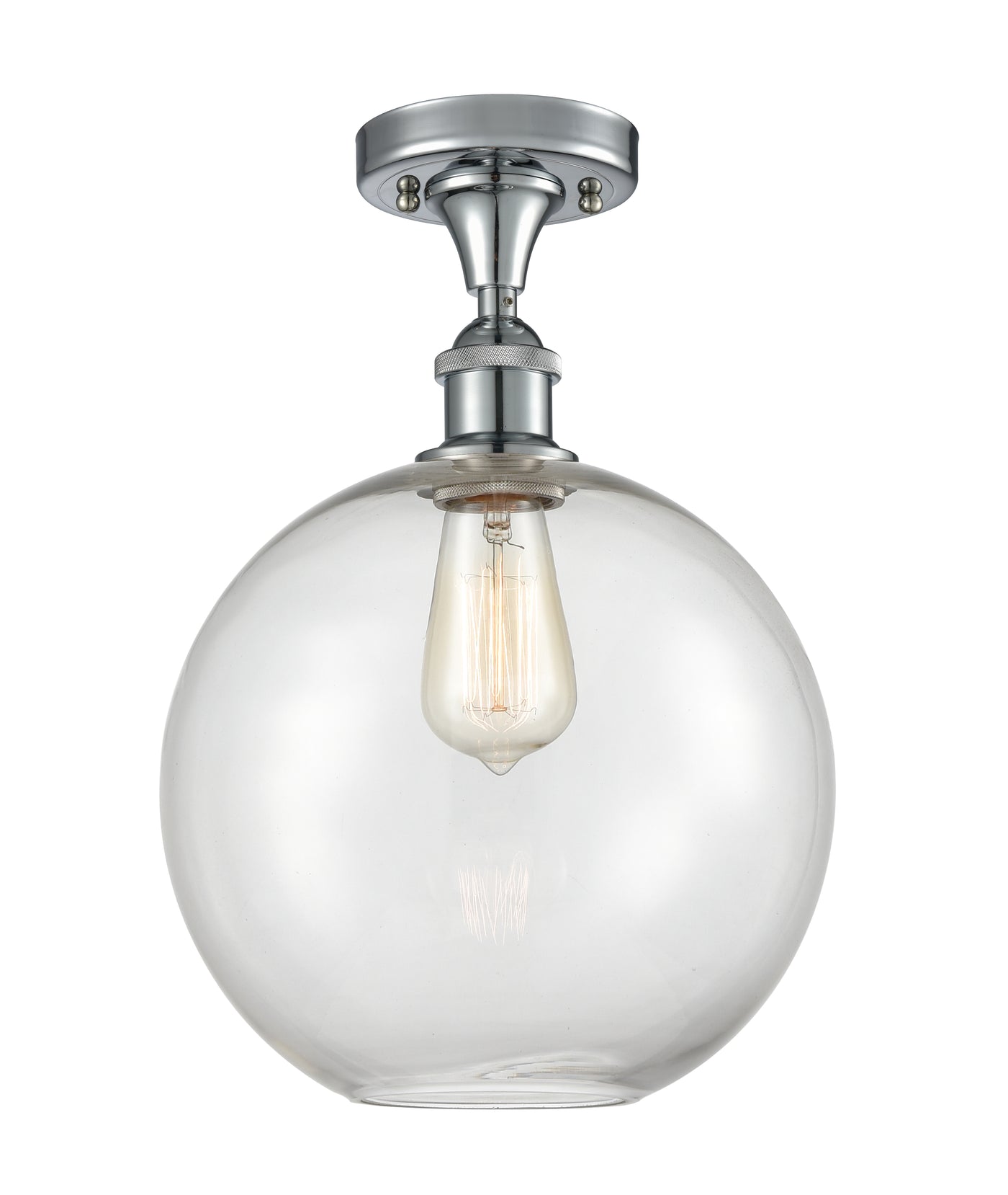 Ballston Semi-Flush Mount White Chrome