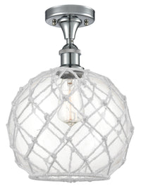 Ballston Semi-Flush Mount White Chrome