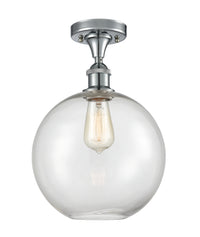 Ballston Semi-Flush Mount White Chrome Finish