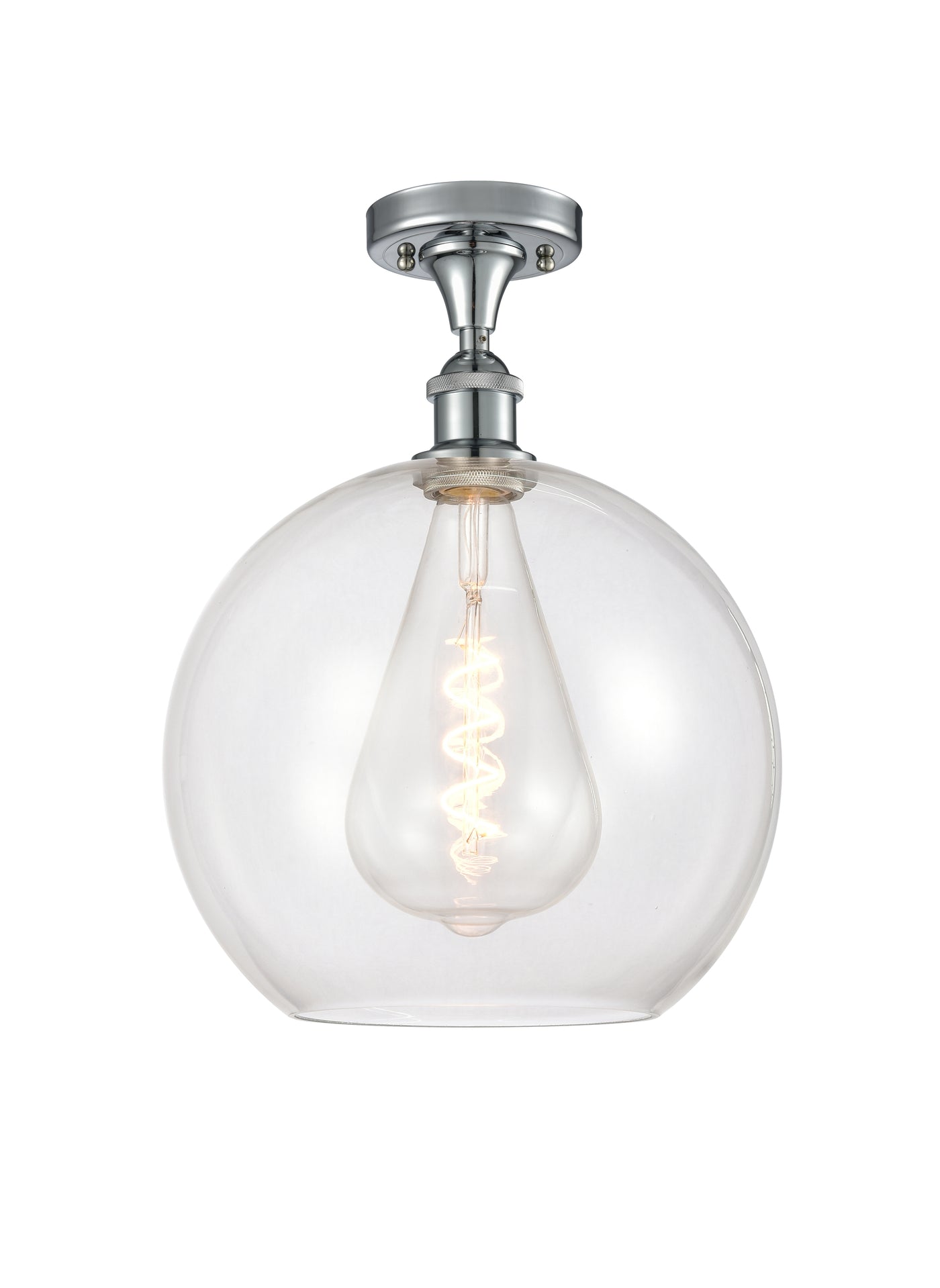 Ballston Semi-Flush Mount White Chrome