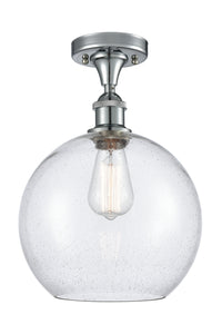 Ballston Semi-Flush Mount White Chrome Finish