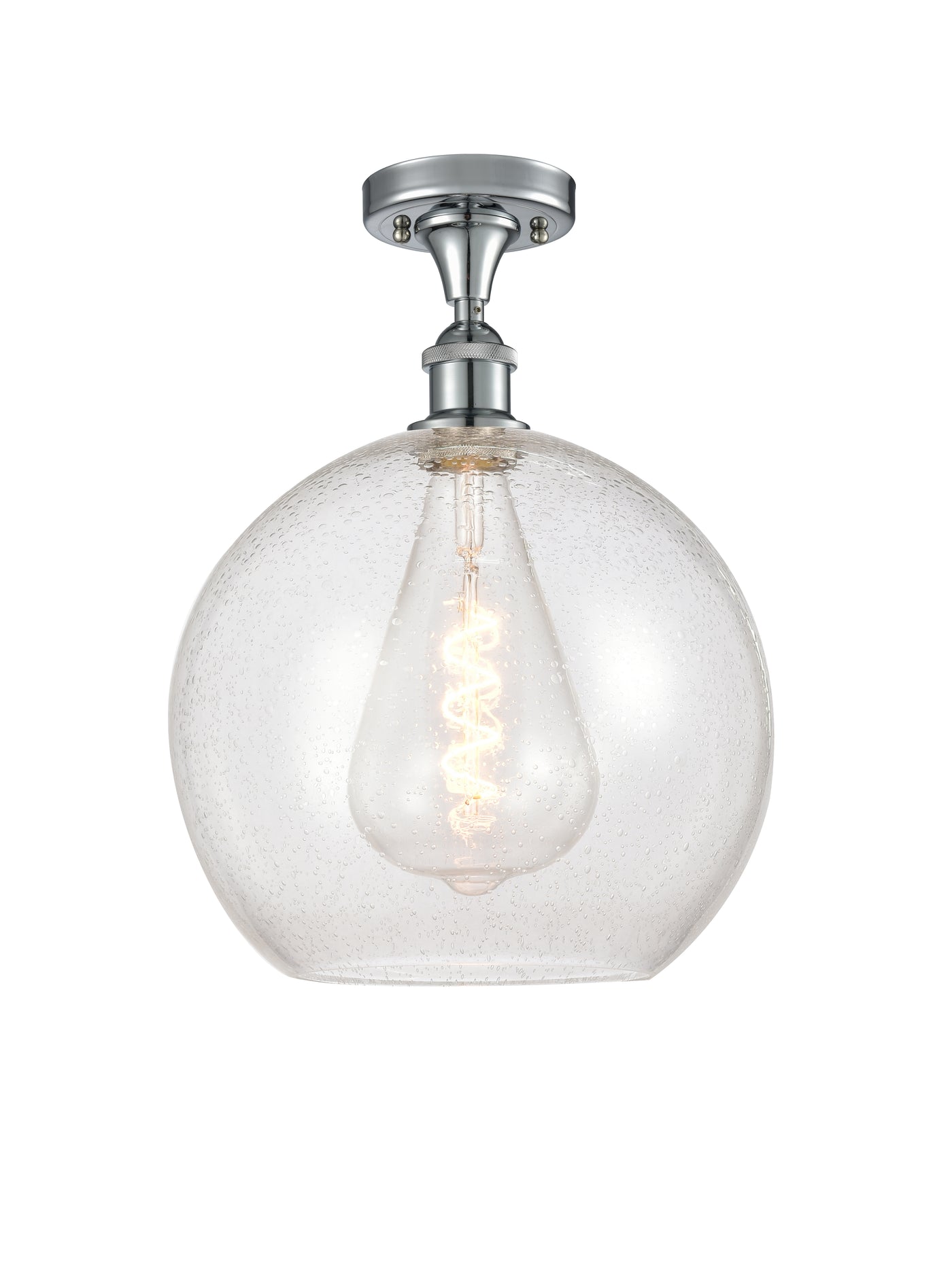 Ballston Semi-Flush Mount White Chrome