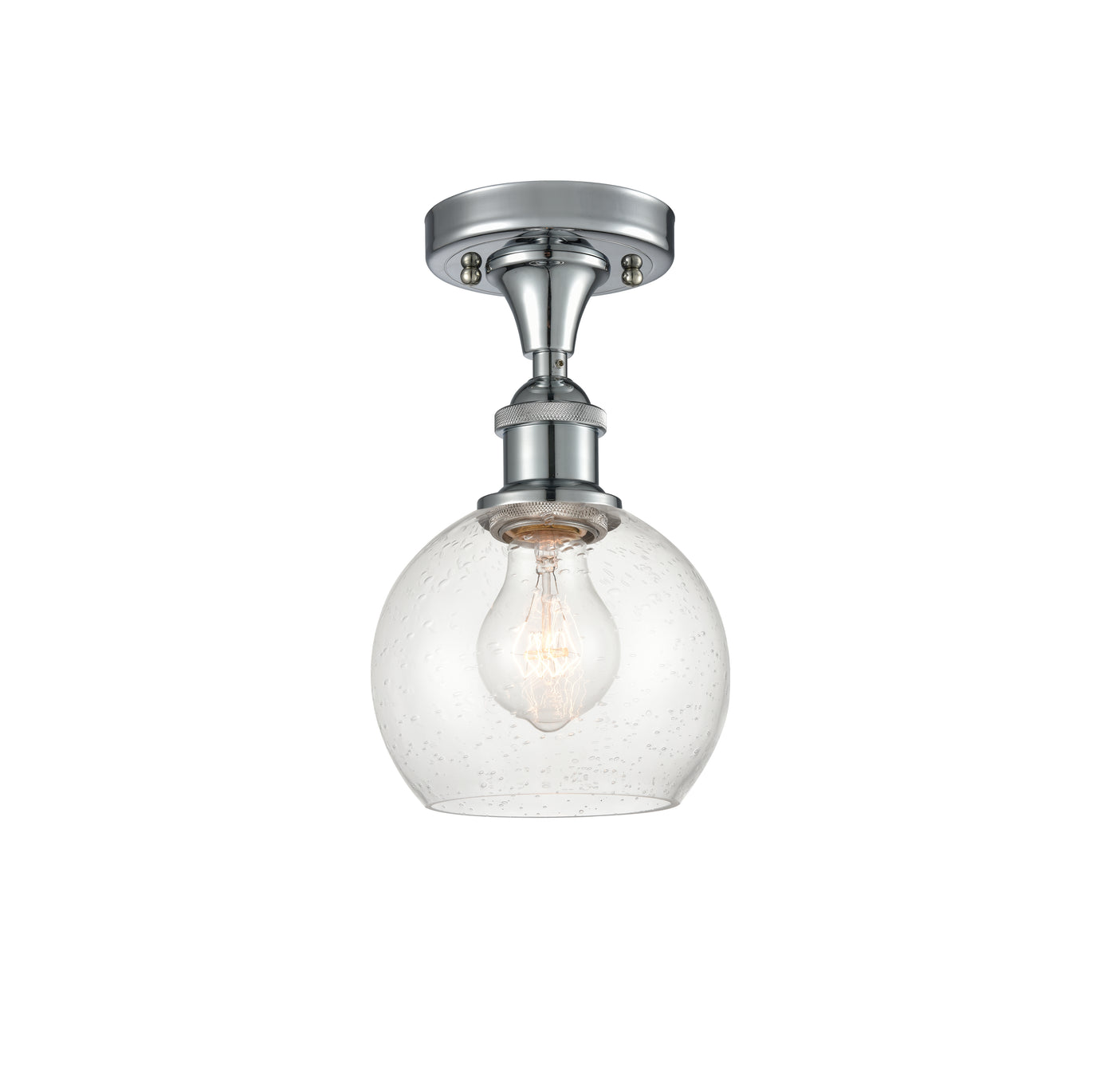 Ballston Semi-Flush Mount White Chrome
