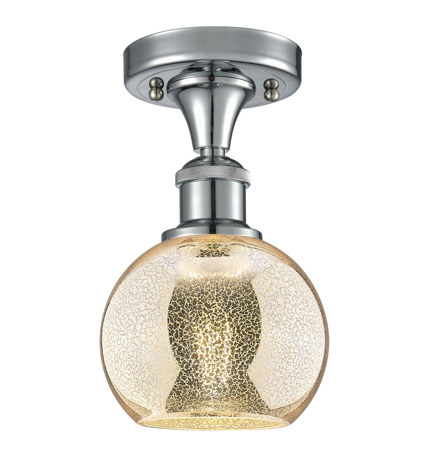 Ballston Semi-Flush Mount White Chrome