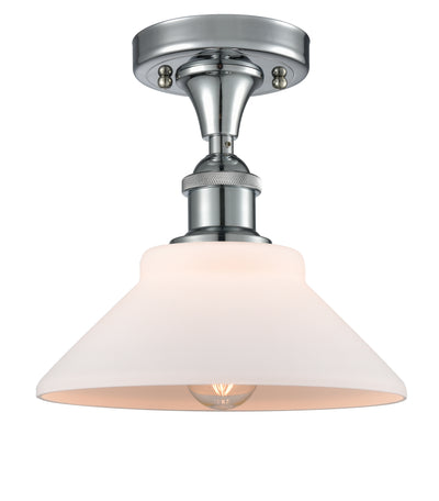 Ballston Semi-Flush Mount White Cast Brass