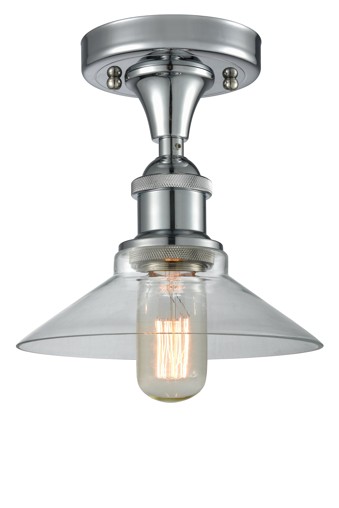 Ballston Semi-Flush Mount White Cast Brass