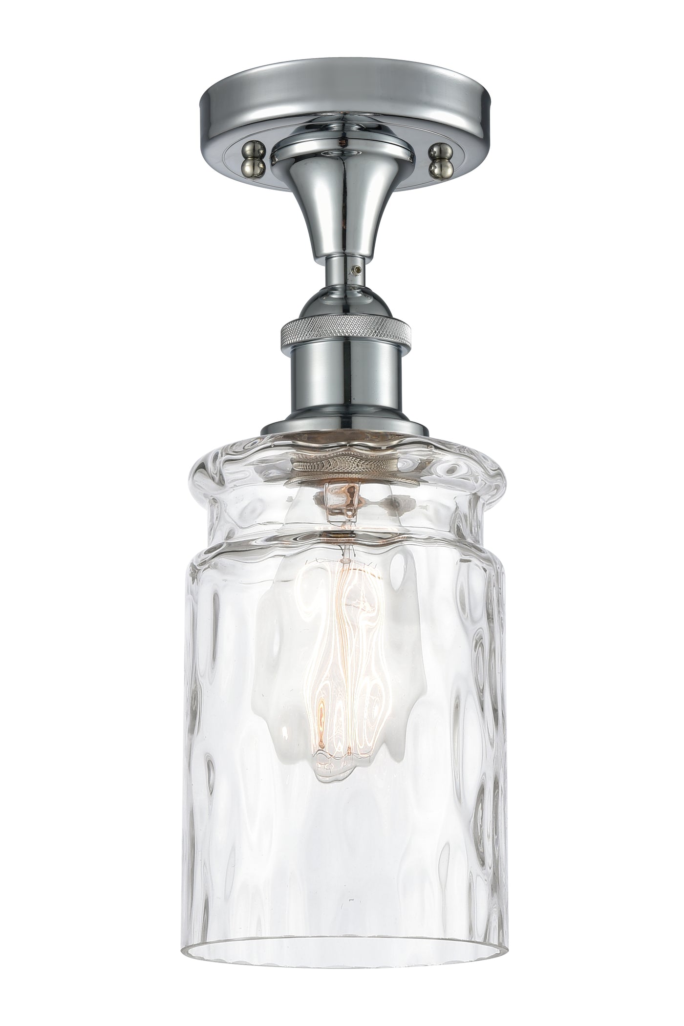 Ballston Semi-Flush Mount White Chrome