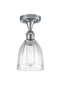 Ballston Semi-Flush Mount White Polished Chrome