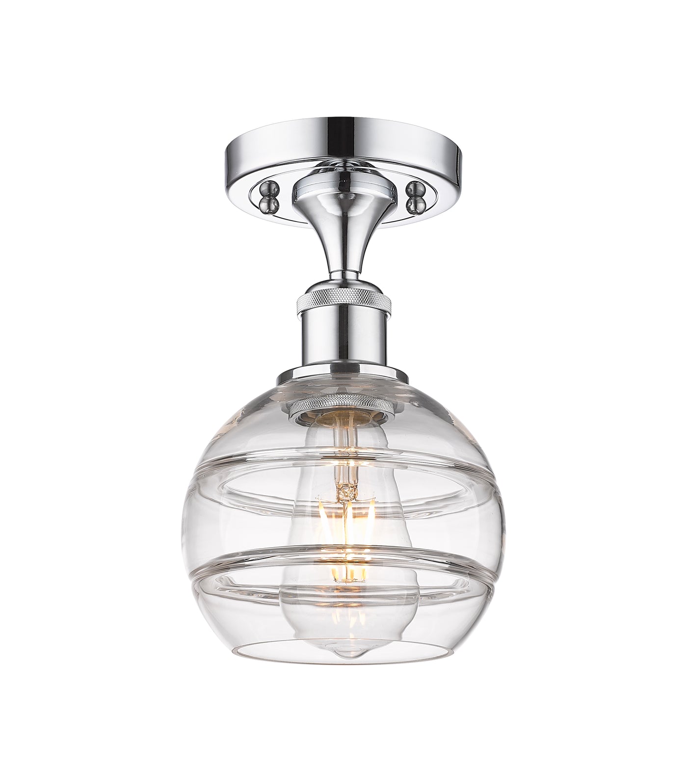 Ballston Semi-Flush Mount White Glass