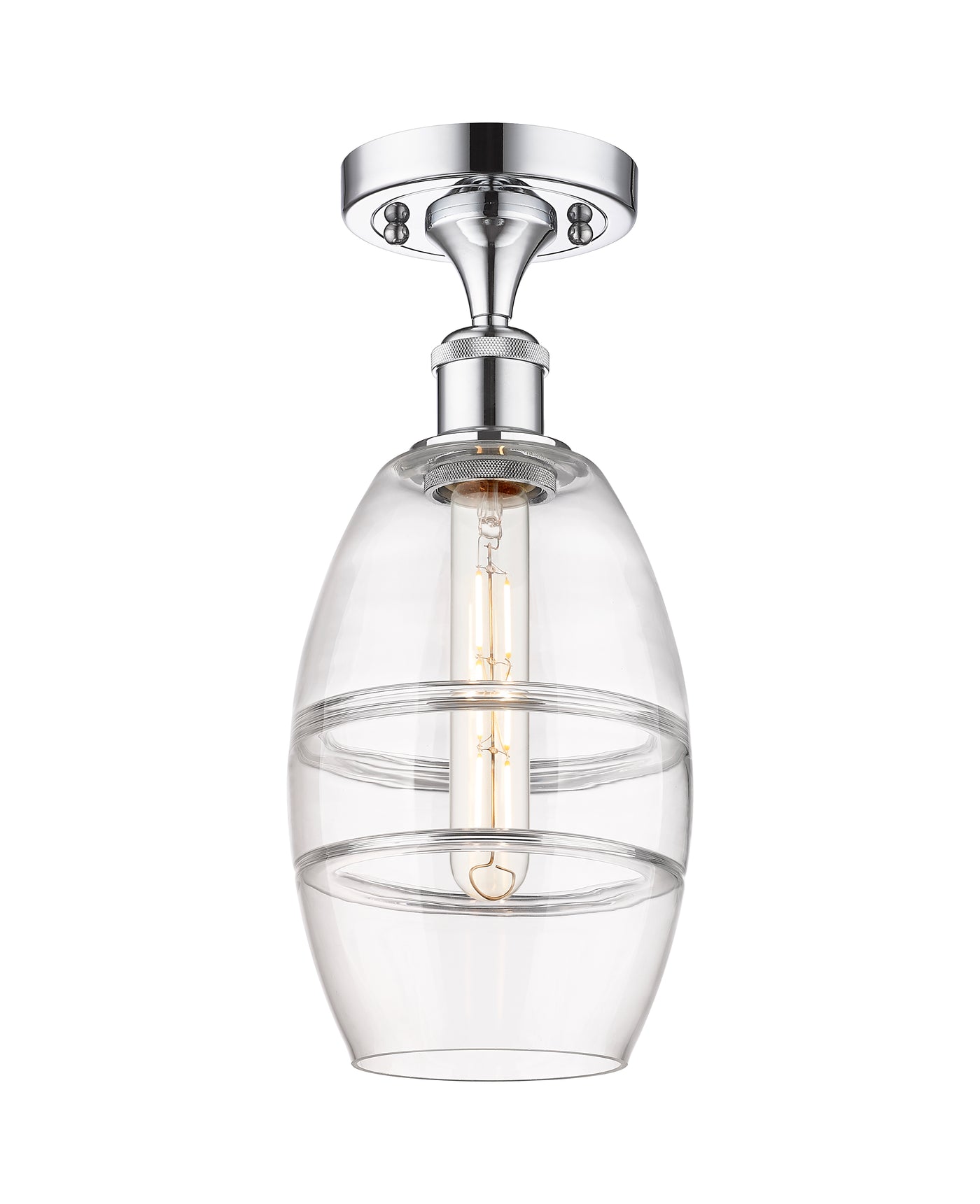 Ballston Semi-Flush Mount White Chrome