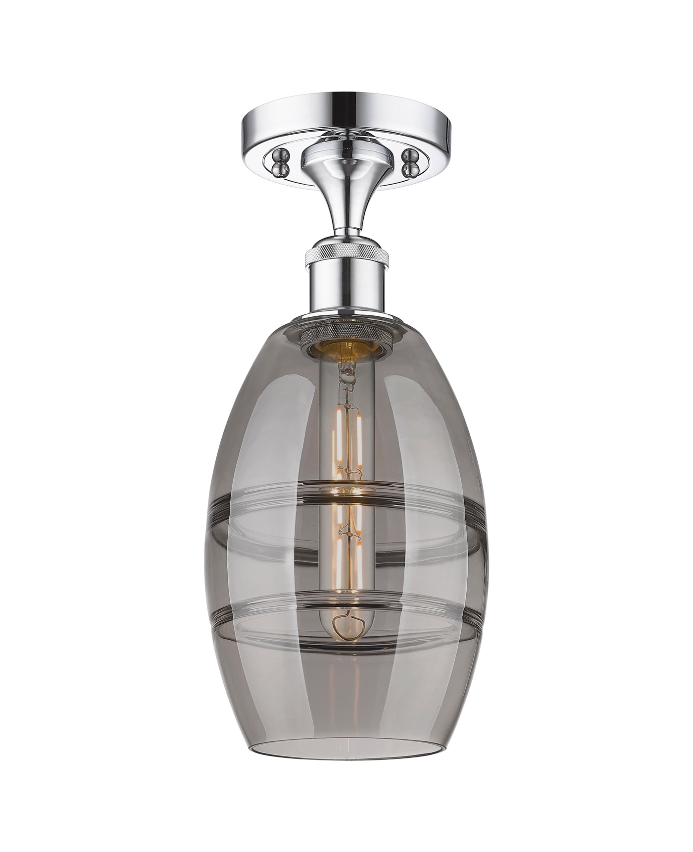 Ballston Semi-Flush Mount White Chrome