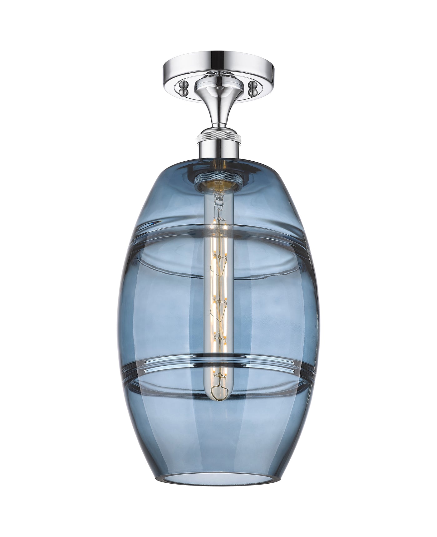 Ballston Semi-Flush Mount Cast Brass White