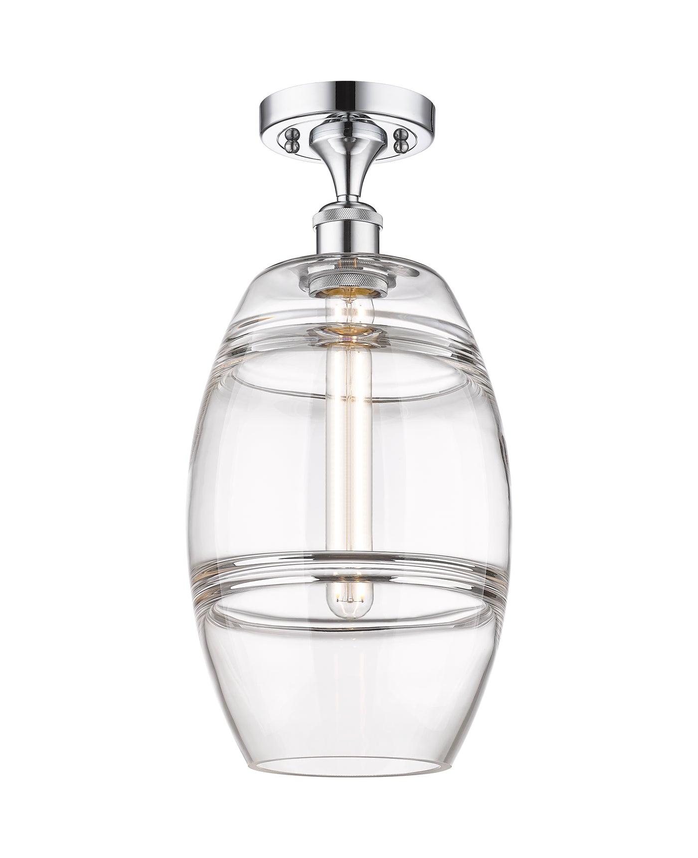 Ballston Semi-Flush Mount Cast Brass White